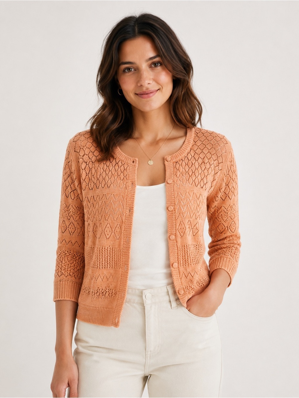 Rampage Y2K crochet metallic cardigan Small